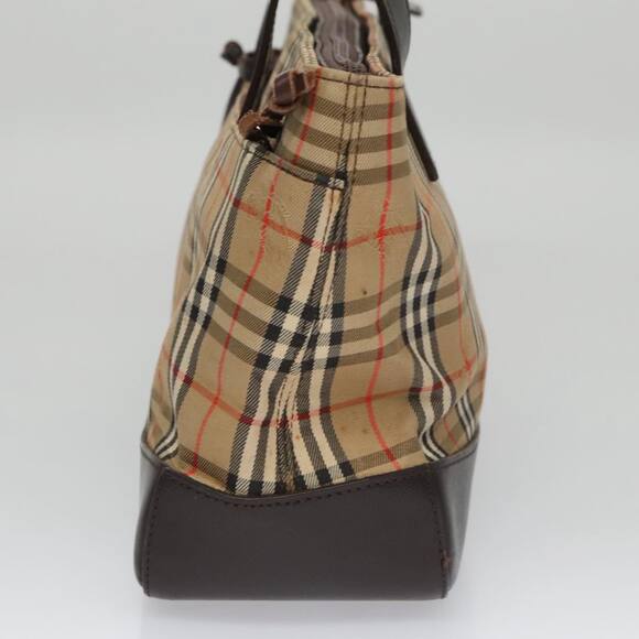 Burberry Nova Check Hand Bag Canvas Black Beige - Picture 5 of 16